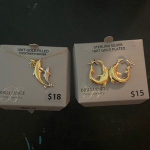 necklace with matching earrings , never wore , just asking what i paid